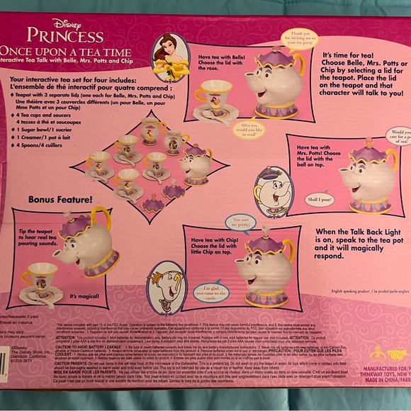 Belle Disney Princess “Once Upon A Tea Time” Interactive Tea Set RARE - Picture 3 of 3